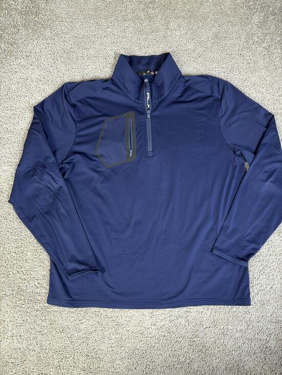 RLX Other - RLX Ralph Lauren Golf Jacket Mens XL Navy Windshirt 1/4 Zip Moisture Wicking